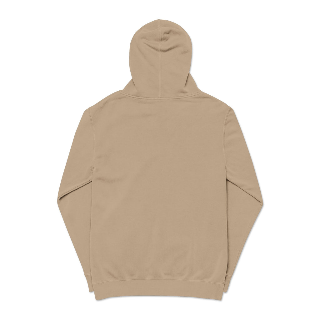 Retro Wave Logo Hoodie — Pigment-Dyed Cozy Pullover