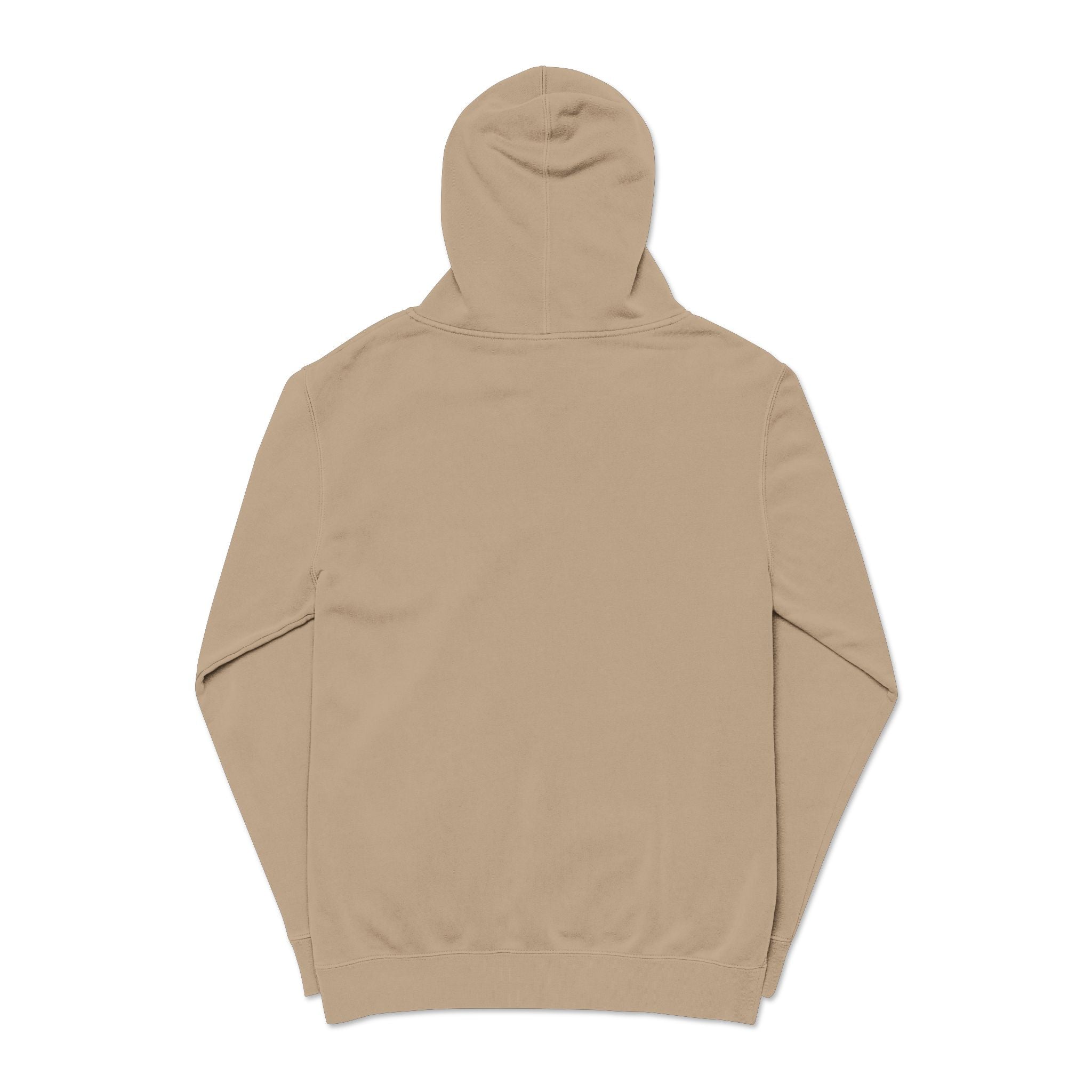 Retro Wave Logo Hoodie — Pigment-Dyed Cozy Pullover