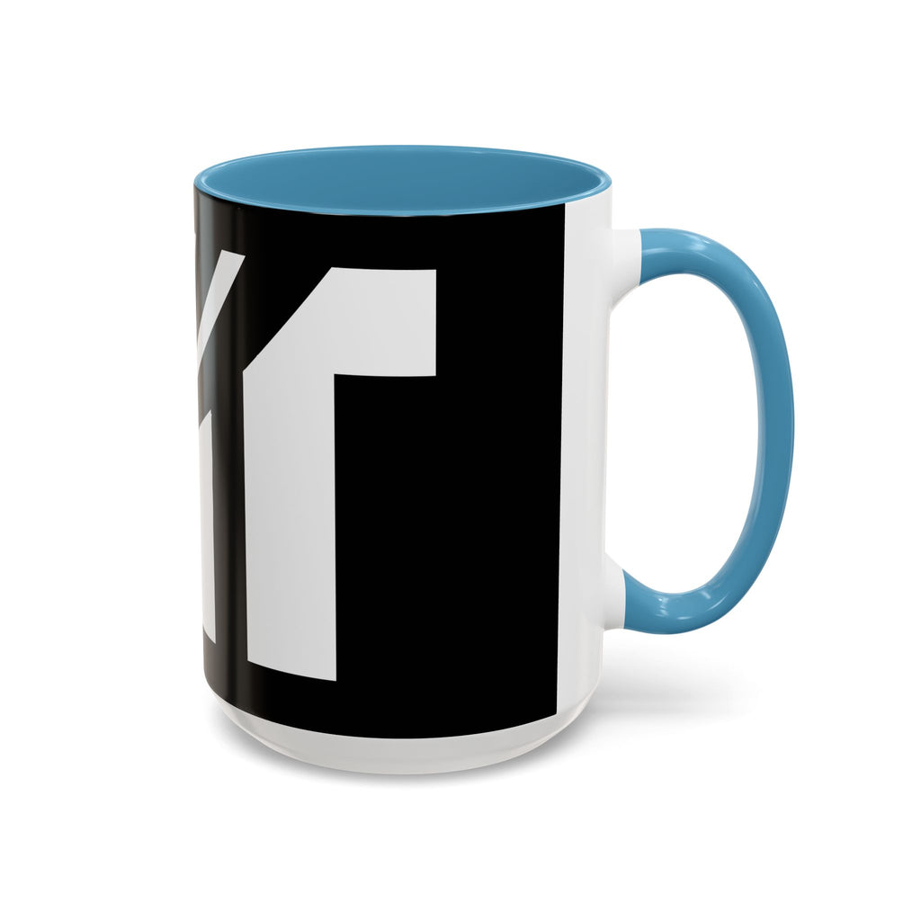 Black & White Accent Coffee Mug – Bold Monogram Letter M Design (11/15oz)