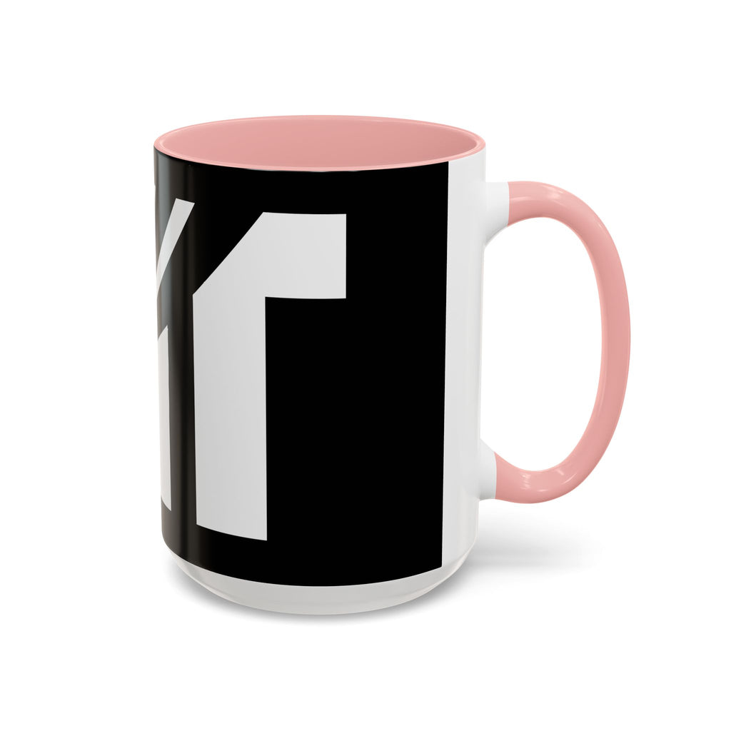 Black & White Accent Coffee Mug – Bold Monogram Letter M Design (11/15oz)
