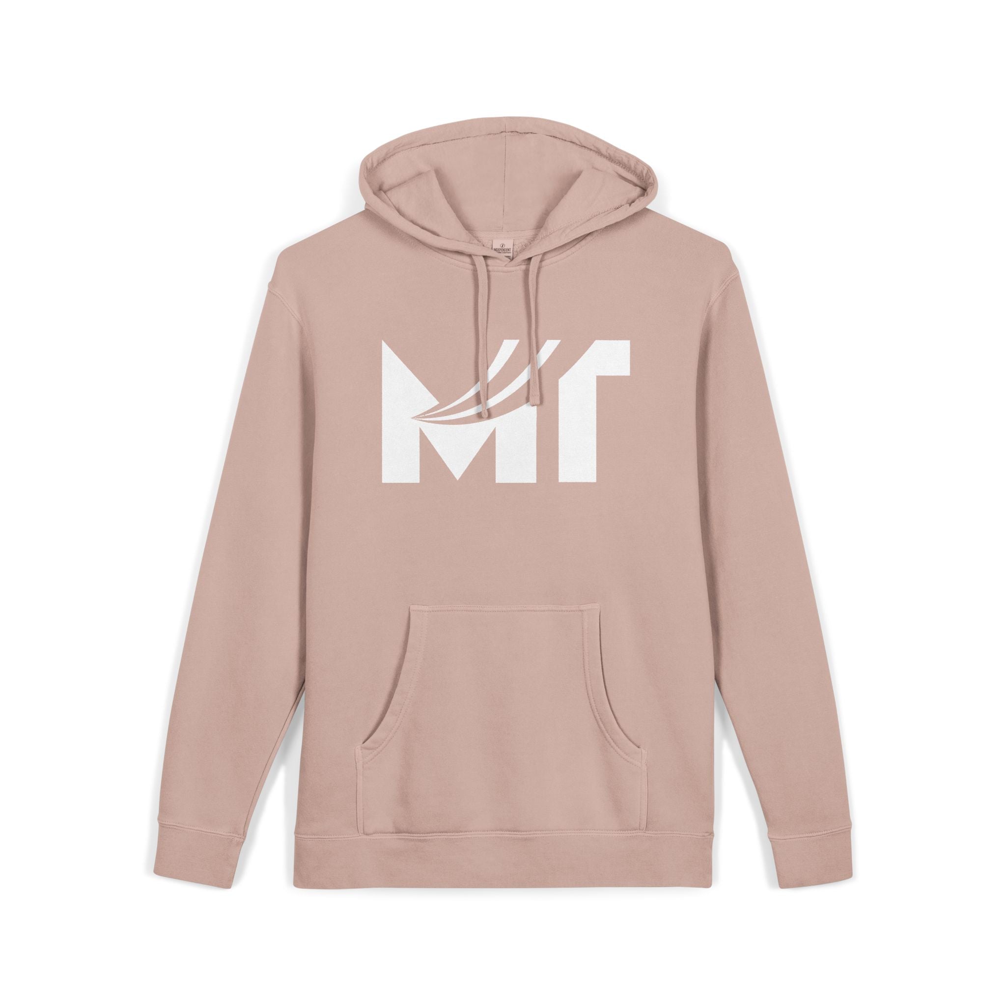 Retro Wave Logo Hoodie — Pigment-Dyed Cozy Pullover