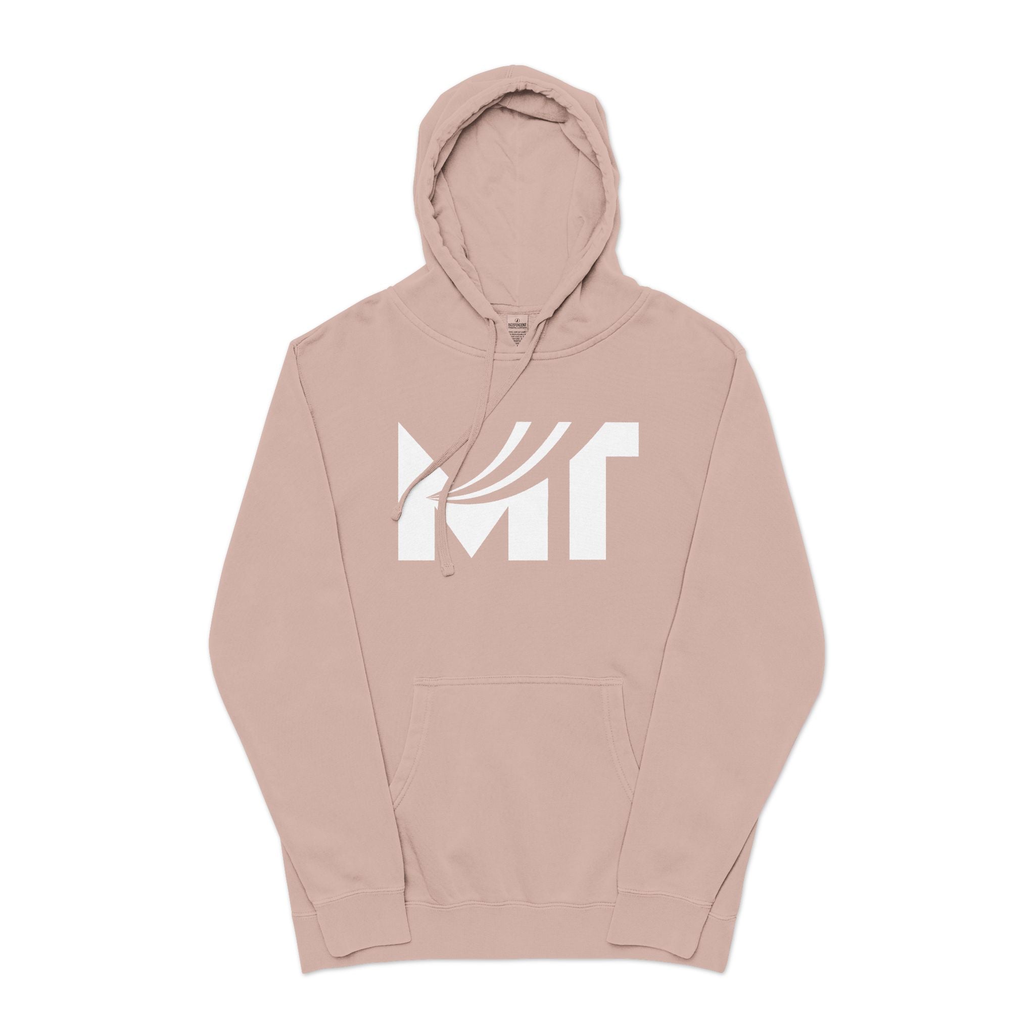 Retro Wave Logo Hoodie — Pigment-Dyed Cozy Pullover