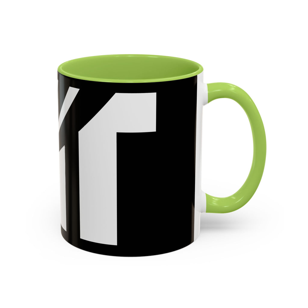 Black & White Accent Coffee Mug – Bold Monogram Letter M Design (11/15oz)