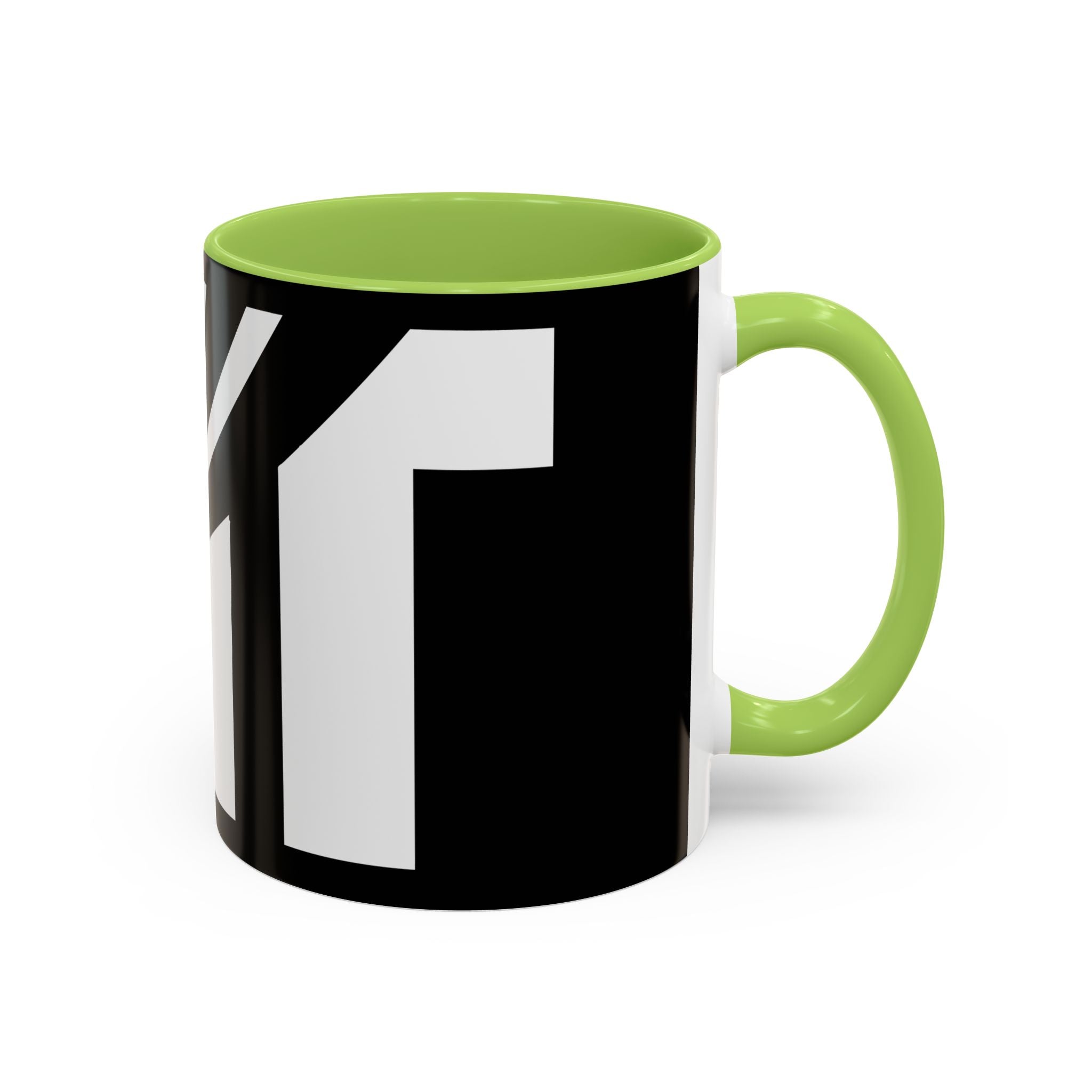 Black & White Accent Coffee Mug – Bold Monogram Letter M Design (11/15oz)