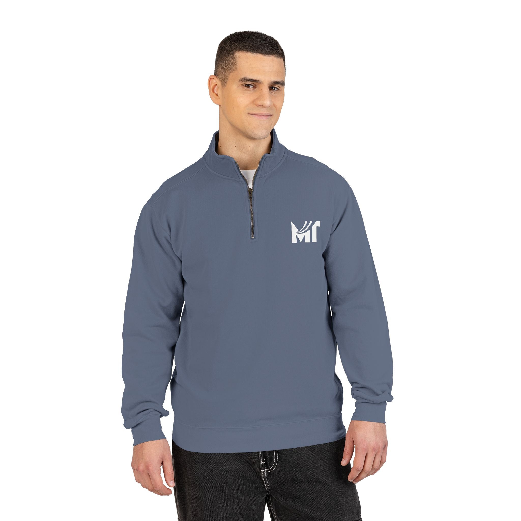 MT Logo Quarter-Zip Sweatshirt — Branded Athletic Pullover