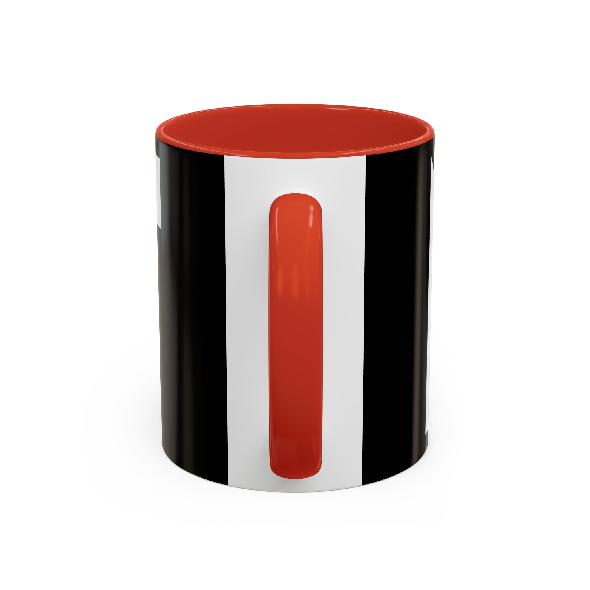 Black & White Accent Coffee Mug – Bold Monogram Letter M Design (11/15oz)