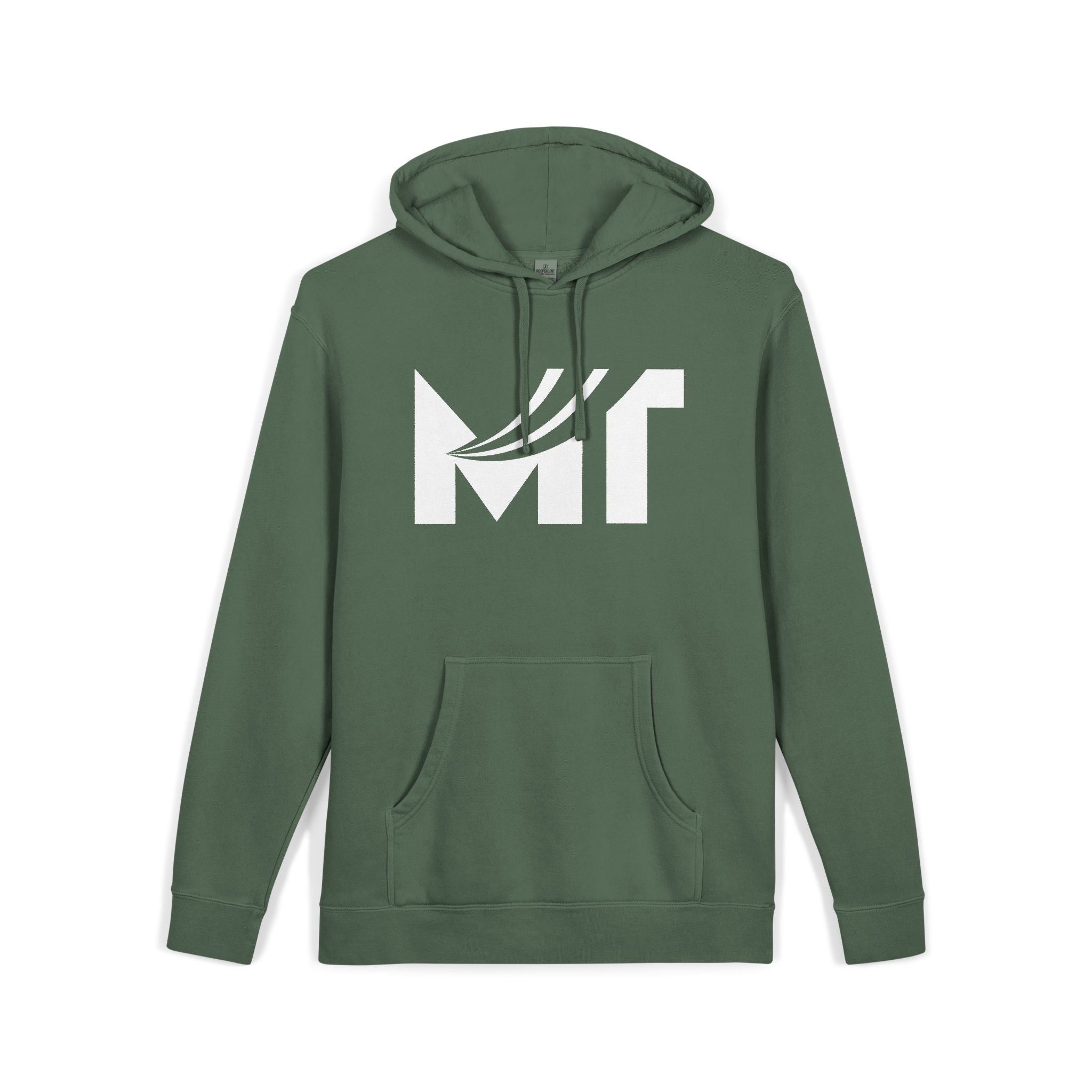 Retro Wave Logo Hoodie — Pigment-Dyed Cozy Pullover
